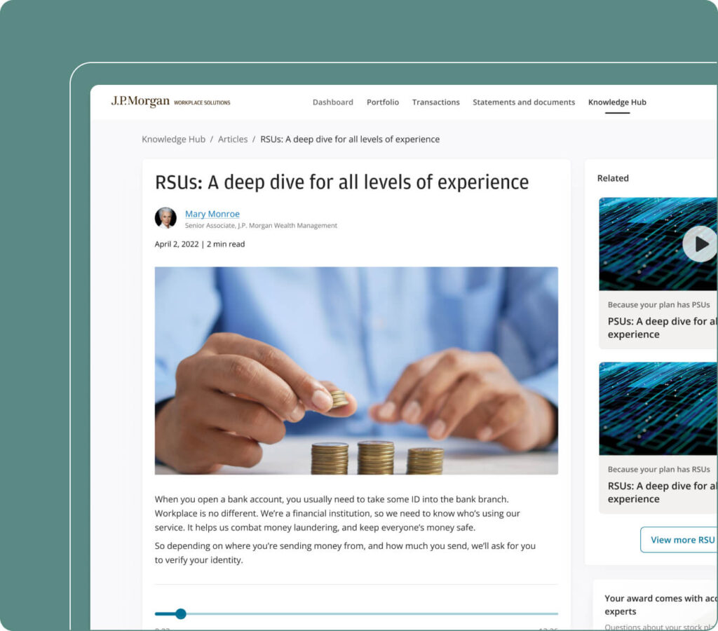 Participant Portal - RSU explained