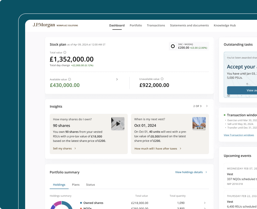 Equity Compensation Dashboard