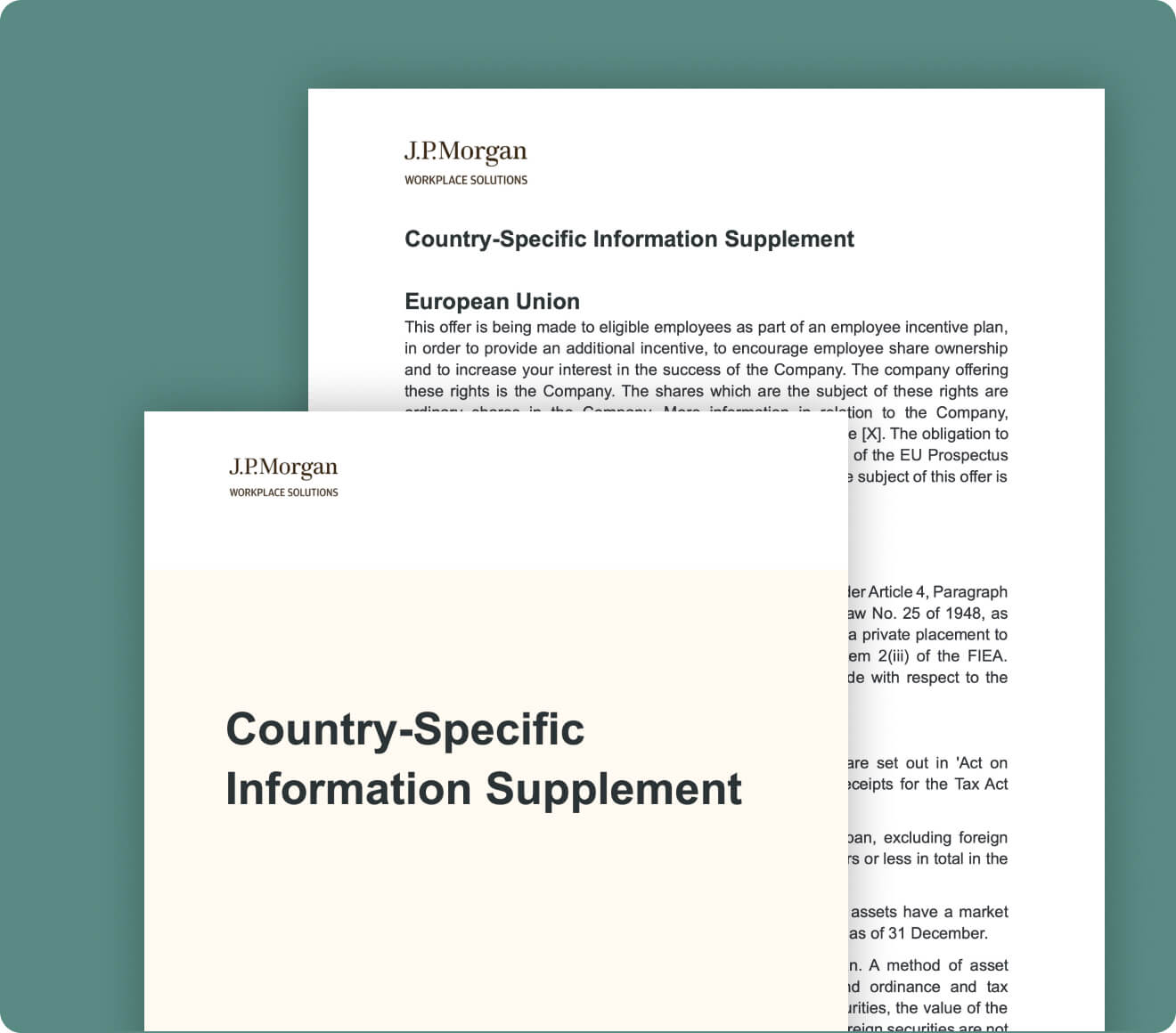 Country-specific information supplement