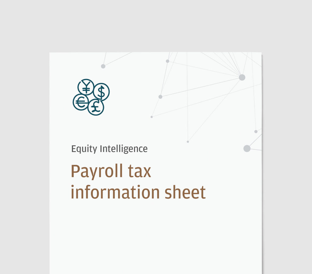Payroll tax information sheet